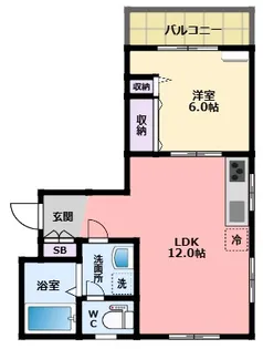 ハーバービュービラ【2階】の間取り