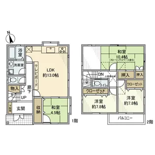 神奈川県横浜市保土ヶ谷区峰岡町1【一戸建】の間取り