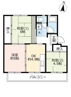 UR中宮第三【4階】の間取り