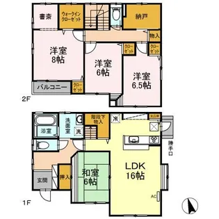 岩手県北上市若宮町1【一戸建】の間取り
