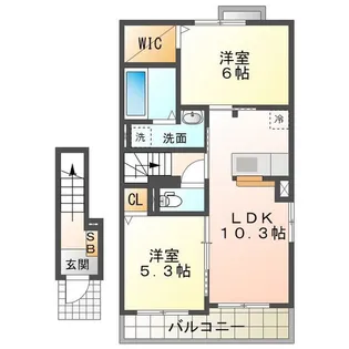 フロンティア TH I【2階】の間取り