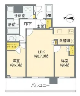 パークタワー晴海【29階】の間取り