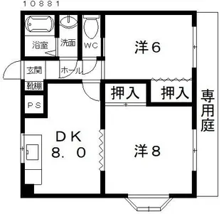 Solis 恵我之荘【1階】の間取り