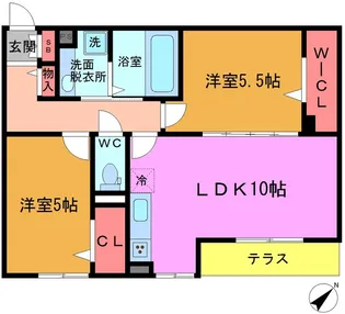 エタニティー東船橋【3階】の間取り