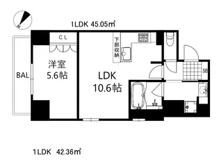 リーガル神戸三宮2【15階】の間取り