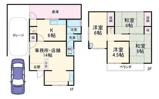 埼玉県春日部市道口蛭田【一戸建】の間取り