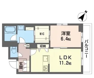 シャトー ワイエス【3階】の間取り