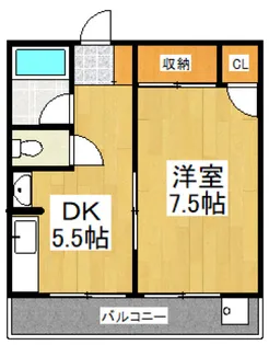 第2コーポ横田【1階】の間取り