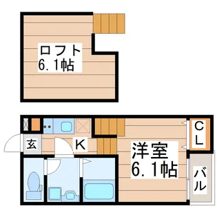 1Kの間取り画像