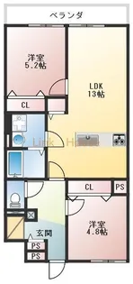 東京都江戸川区本一色1【マンション】の間取り