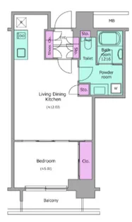 レジディア月島II【11階】の間取り