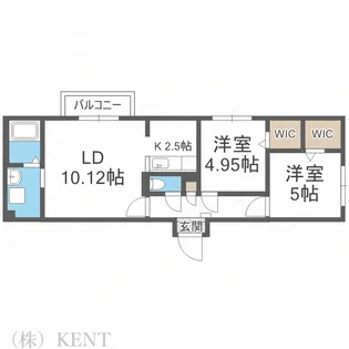 エルシア発寒中央【3階】の間取り