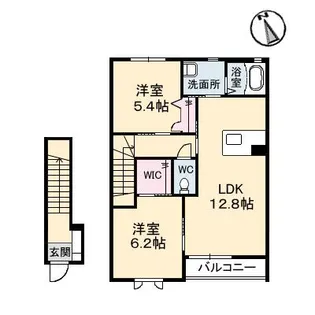 プレステージ東福原【2階】の間取り