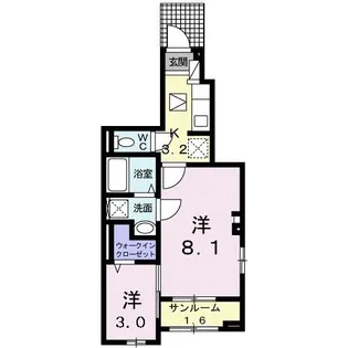 2Kの間取り画像