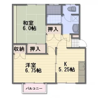長野県長野市大字東和田【アパート】の間取り