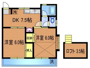 ハイツK&S【2階】の間取り