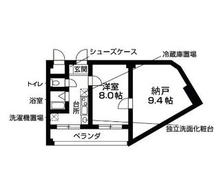 ラビグレイス甲子園【4階】の間取り