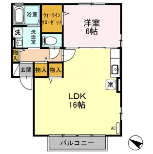ドエル福島C【2階】の間取り
