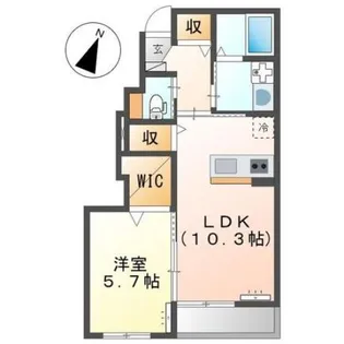 セントフィールドA【1階】の間取り