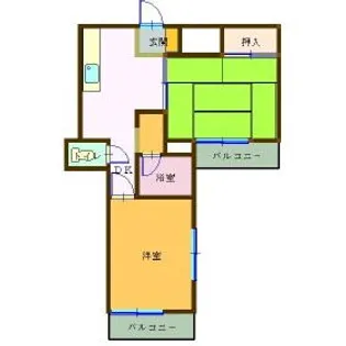 マエザワ第2コーポ【2階】の間取り