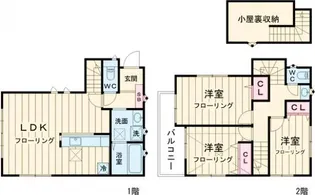 東京都中野区江原町2【一戸建】の間取り