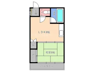エビスの宮ハイツ【2階】の間取り