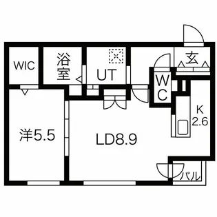 北海道札幌市中央区大通西14【マンション】の間取り
