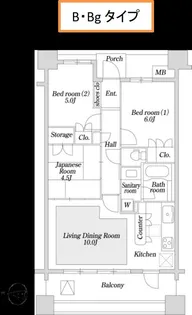 KDX志村坂上レジデンス【3階】の間取り