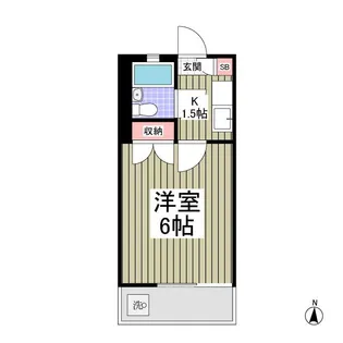 清水ハイツ【1階】の間取り