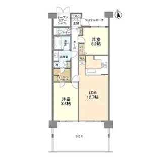 ダイアパレス三の丸西【2階】の間取り