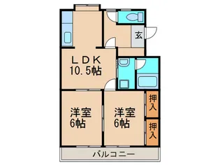 レイズ友田B【2階】の間取り