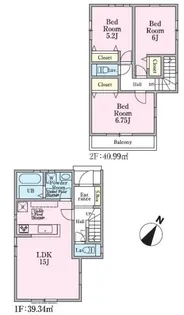 埼玉県狭山市笹井2【一戸建】の間取り