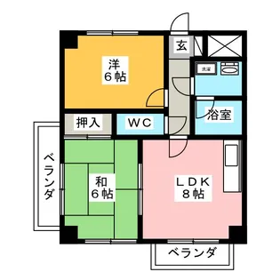 ブルーパールマンション【2階】の間取り
