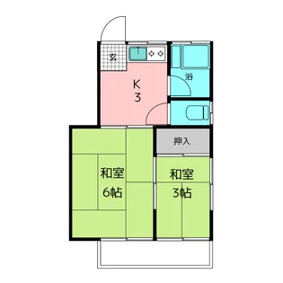 三富士荘【2階】の間取り
