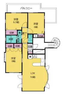 フラッツ都立大【3階】の間取り
