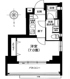 アイル カナーレ多摩川【4階】の間取り