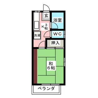 草野ハイツ【2階】の間取り