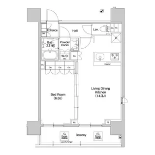 コンフォリア品川EAST【6階】の間取り