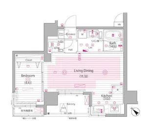 ガーラヴィスタ日本橋浜町【9階】の間取り