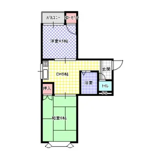 第二松田ハイム【2階】の間取り