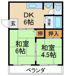 ジャーマンハイツ黒川【2階】の間取り