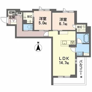 リヴィエール富沢【3階】の間取り