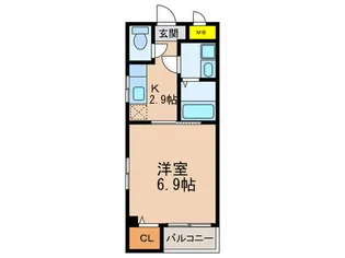 クィーンズコート天満【3階】の間取り