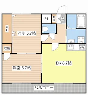 ファミールII【3階】の間取り