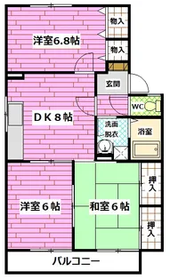 広島県広島市安佐南区緑井7【アパート】の間取り