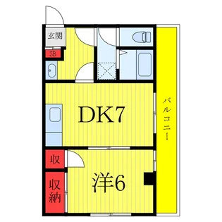 川口屋コーポ【3階】の間取り