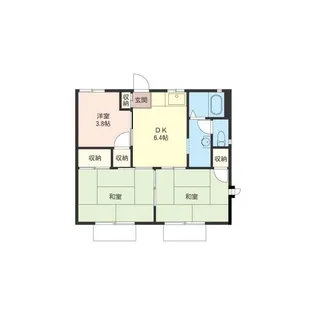 シーダー・ヒルズB棟【1階】の間取り