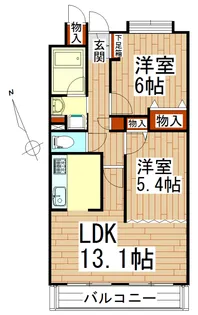 グランドール泉中央III【3階】の間取り