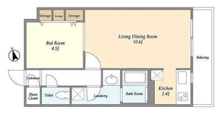 オーキッドレジデンス銀座東【2階】の間取り