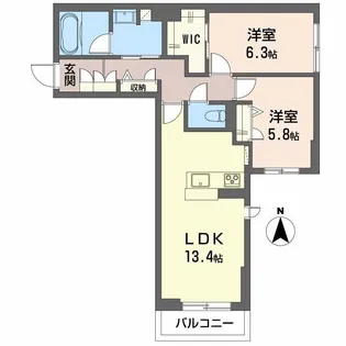 ティターニア【2階】の間取り